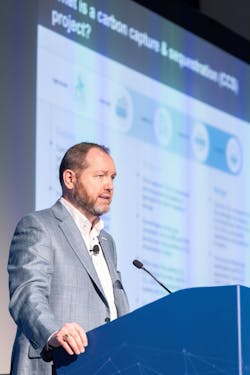 Speaker Alex Tiller during CCS keynote Speaker Alex Tiller during CCS keynote