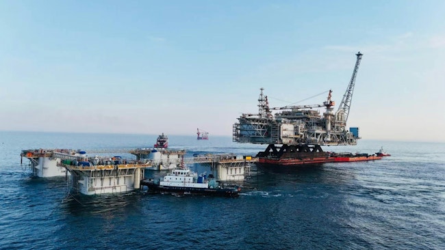 McDermott announces successful floatover mating of Scarborough topsides, hull