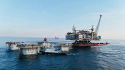 McDermott announces successful floatover mating of Scarborough topsides, hull McDermott announces successful floatover mating of Scarborough topsides, hull