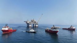 McDermott announces successful floatover mating of Scarborough topsides, hull McDermott announces successful floatover mating of Scarborough topsides, hull