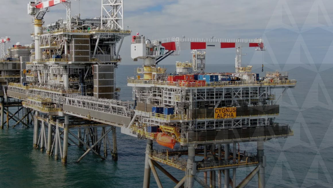 Cygnus infrastructure offshore in the North Sea