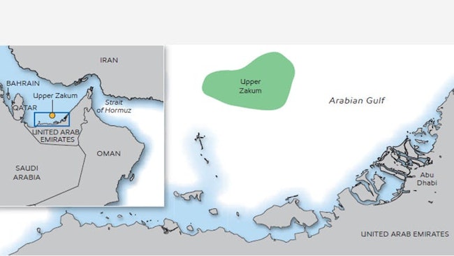 Upper Zakum development project map