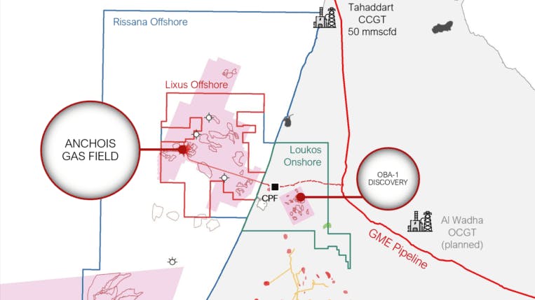 Anchois gas field map