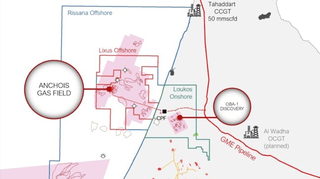 Anchois gas field map
