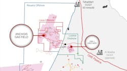 Anchois gas field map Anchois gas field map