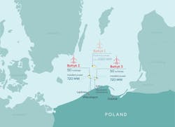 Bałtyk 2 and Bałtyk 3 map Bałtyk 2 and Bałtyk 3 map