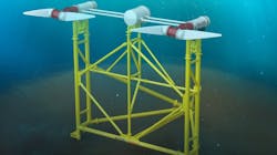 HydroWing tidal energy technology rendering HydroWing tidal energy technology rendering