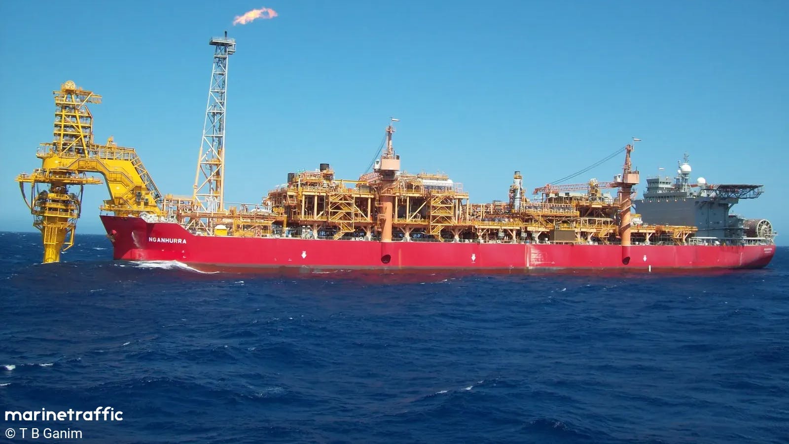 FPSO Nganhurra sails offshore