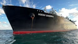 LNG carrier Höegh Gandria sails offshore LNG carrier Höegh Gandria sails offshore