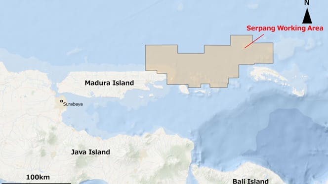 Map of Serpang Working Area