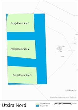Illustration of Utsira Nord project areas Illustration of Utsira Nord project areas