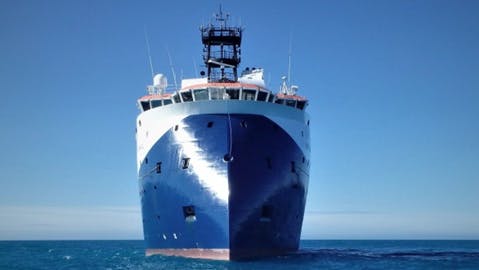 Shearwater seismic vessels sailing offshore