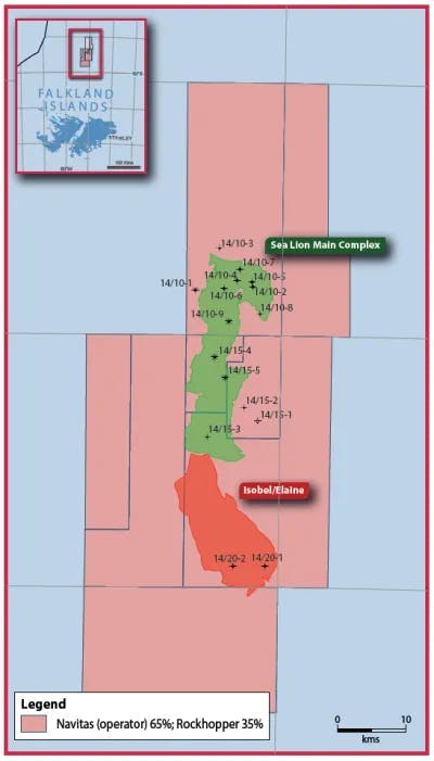 North Falkland Basin map