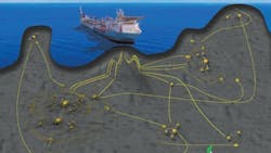 illustration depicts FPSO and phase 1 and 2 development field layout illustration depicts FPSO and phase 1 and 2 development field layout