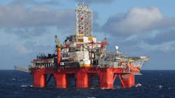 Transocean Spitsbergen semisubmersible offshore rig Transocean Spitsbergen semisubmersible offshore rig