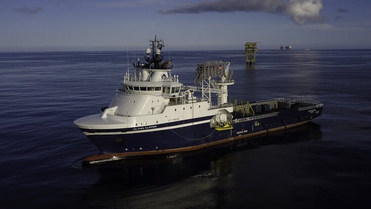 Island Clipper vessel offshore. Island Clipper vessel offshore.