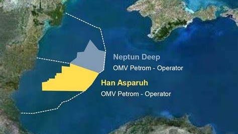 Map displays Bulgaria's Han Asparuh offshore block.