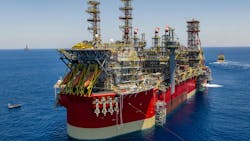 Energean Power FPSO offshore Israel. Energean Power FPSO offshore Israel.