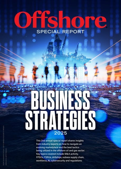 Front cover of the Offshore Business Strategies Special Report 2025. Front cover of the Offshore Business Strategies Special Report 2025.