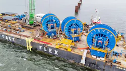 Strohm TCP is being installed using a small vessel.