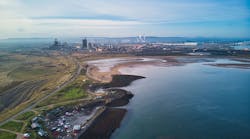 Aerial view of Teeside England. Aerial view of Teeside England.