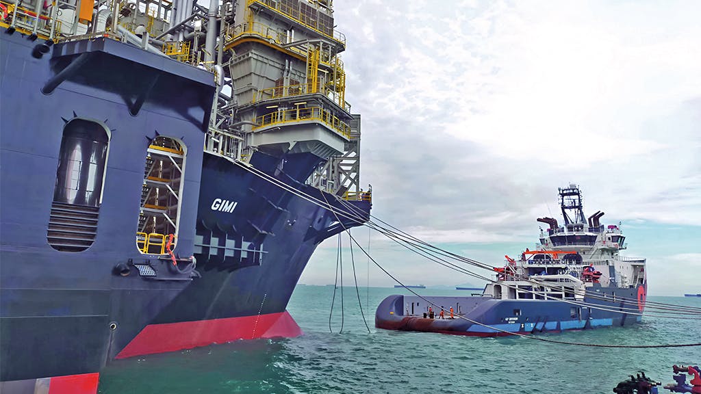 Golar LNG's Gimi FLNG vessel.