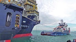 Golar LNG's Gimi FLNG vessel. Golar LNG's Gimi FLNG vessel.