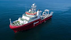 Fugro Venturer vessel offshore. Fugro Venturer vessel offshore.