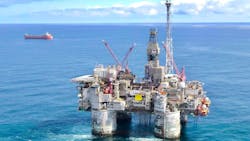 Equinor's offshore Heidrun TLP. Equinor's offshore Heidrun TLP.