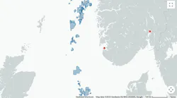 DNO's North Sea assets are highlighted on the map.