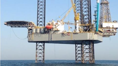 Shelf Drilling's High Island V is a 270-ft offshore jackup rig.