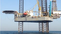 Shelf Drilling's High Island V is a 270-ft offshore jackup rig. Shelf Drilling's High Island V is a 270-ft offshore jackup rig.
