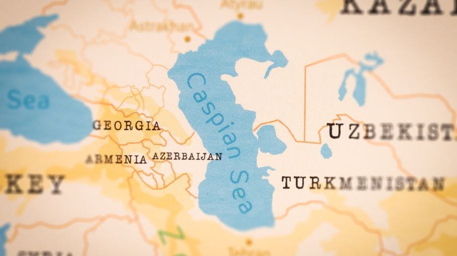 Map highlights Caspian Sea Shafag-Asiman exploration area.
