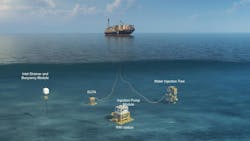 Illustration of raw water injection system. Illustration of raw water injection system.