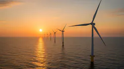 offshore wind farm sunset offshore wind farm sunset