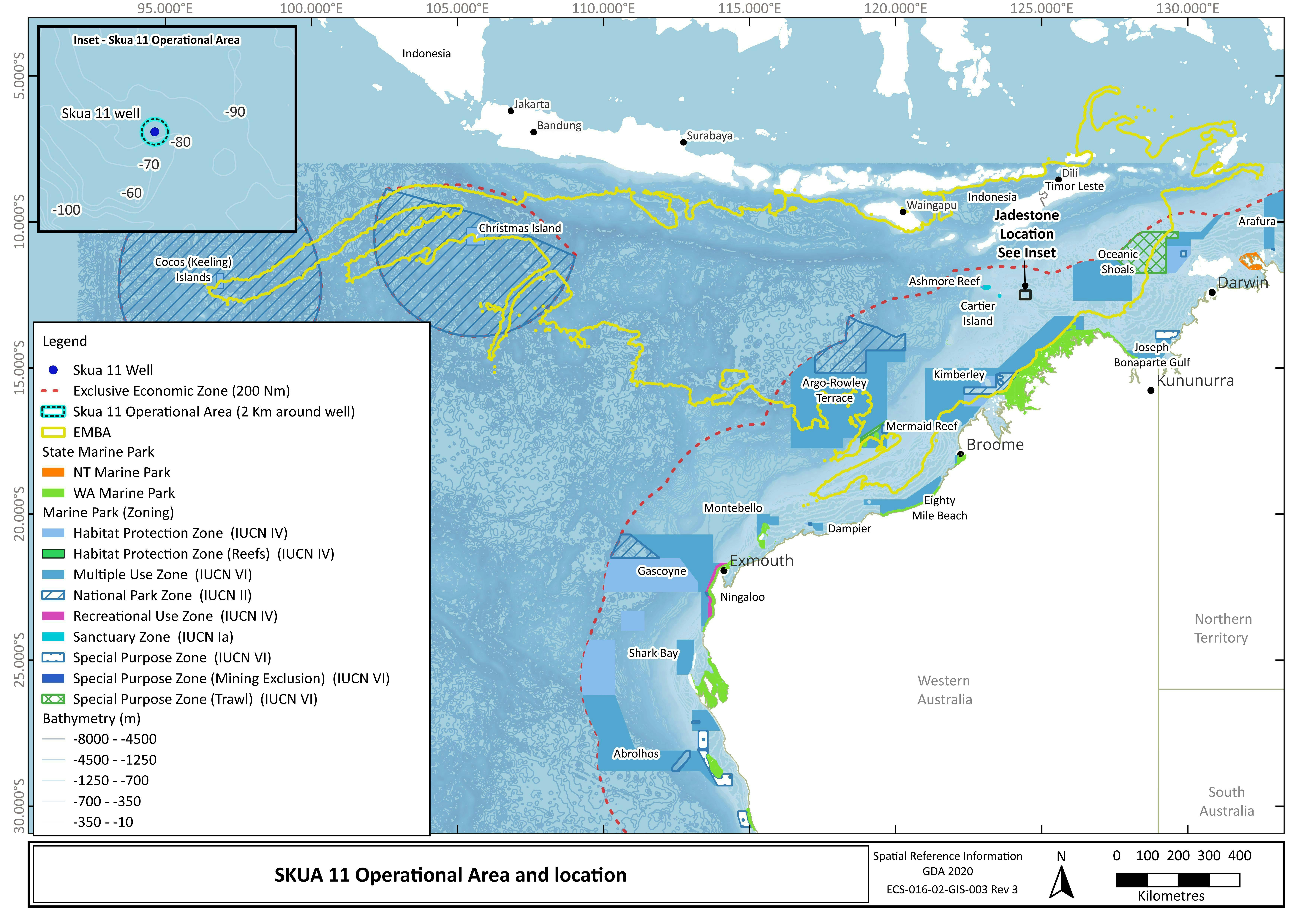 Map of Skua-11 ST1 Well Drilling