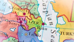 Azerbaijan highlighted on a world map. Azerbaijan highlighted on a world map.