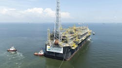 The P-78 FPSO is sailing to the Buzios Field offshore Brazil. The P-78 FPSO is sailing to the Buzios Field offshore Brazil.