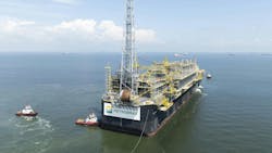 The P-78 FPSO is sailing to the Buzios Field offshore Brazil. The P-78 FPSO is sailing to the Buzios Field offshore Brazil.