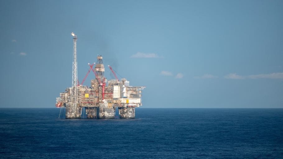 offshore Heidrun platform in the North Sea