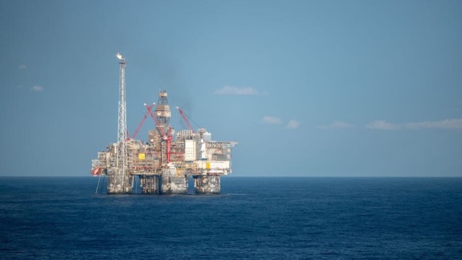 offshore Heidrun platform in the North Sea