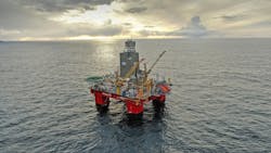 The offshore well was drilled by the Deepsea Yantai rig. The offshore well was drilled by the Deepsea Yantai rig.