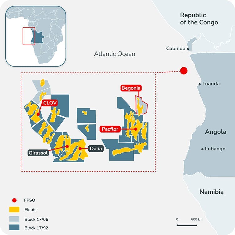TotalEnergies offshore Angola map