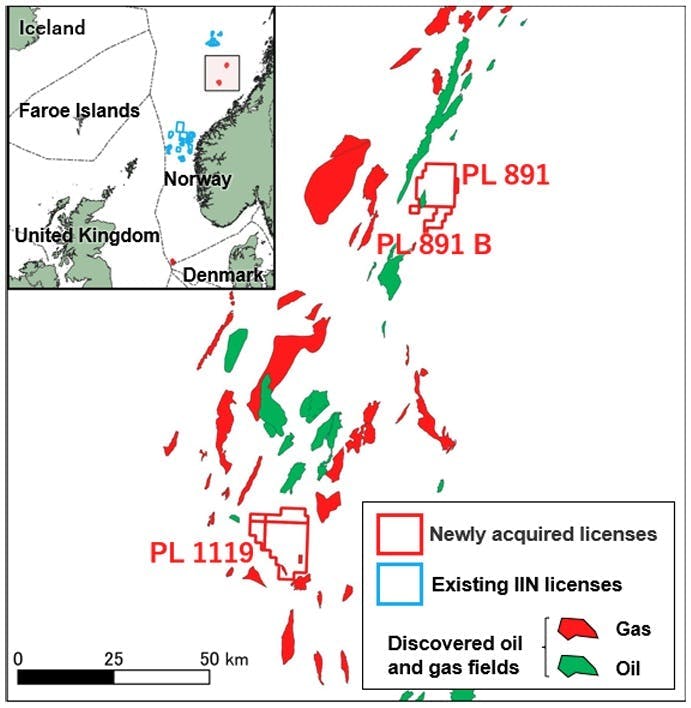 The Mistral and Slagugle oil and gas fields are located in the Norwegian Sea.