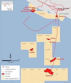 Beach Energy Otway Basin map Beach Energy Otway Basin map