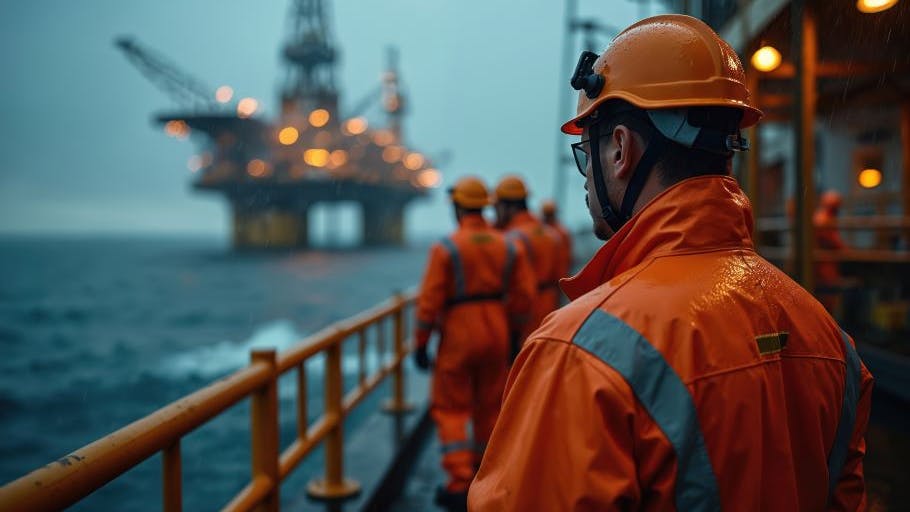 offshore rig workers