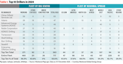 Table of the Top 10 Drillers in 2024 Table of the Top 10 Drillers in 2024