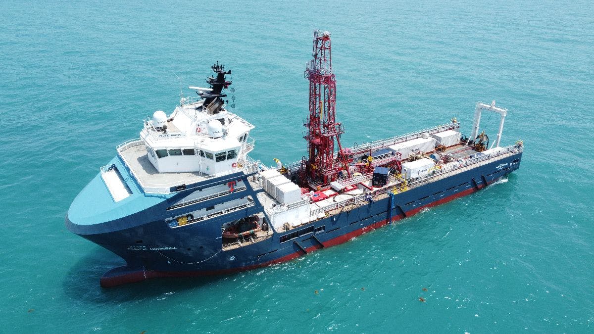 Fugro geotechnical site investigation vessel