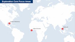 Murphy Oil map of exploration focus areas Murphy Oil map of exploration focus areas