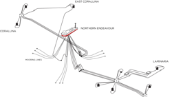 Northern Endeavour FPSO and oil fields diagram Northern Endeavour FPSO and oil fields diagram